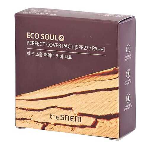 Пудра компактная The Saem Eco Soul Perfect Cover Pact, 23 тон, Бежевый, 11 г в Сибирское Здоровье