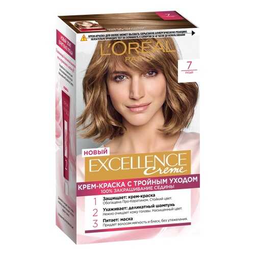 Крем-краска для волос L'Oreal Excellence стойкая тон 7 Русый в Сибирское Здоровье