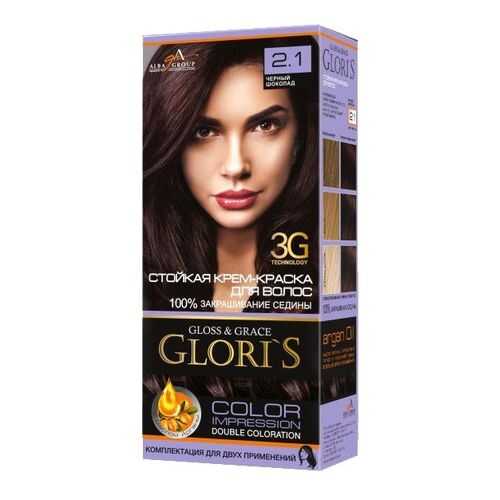 Стойкая крем-краска для волос Glori`s 2.1 черный шоколад в Сибирское Здоровье